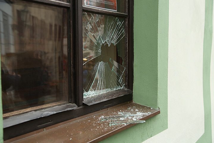 A2B Glass are able to board up broken windows while they are being repaired in Moseley.